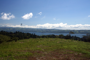 A large flat site with terrific lake view.